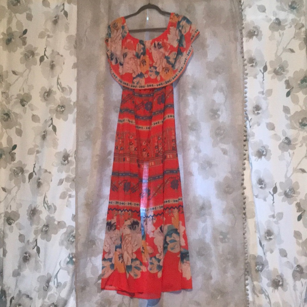 Floral Tropical Print Dress